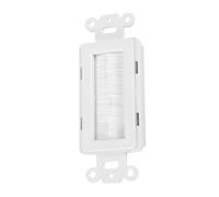 Plastic Anti Dust Brush Cable Wall Plate Port Insert Cover Outlet Mount Multimedia Panel White Ideal for Plaster Board Stud Wall Brackets (stand-up)