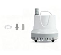 Plastic Aquarium Water Pump 450L/H for Ultra Quiet Design Plastic | for durable plastic casing, white finish, compact 10x8x10cm size, includes water pipe, easy to hide