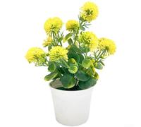 Plastic Artificial Hydrangea for For MINI Bonsai Enhancement For Home Decor Floral Element for Living Space and Studio Layouts (Yellow)