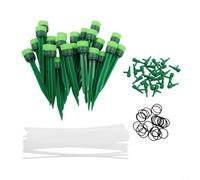 Plastic Auto Irrigation Stakes 18cm for Bottles | Adjustable valve, 0-60s per drop, 1-15 day duration, prevents for root , fits standard bottles