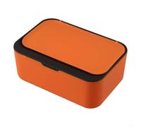 Plastic Baby Wipes Dispenser Box with Lid, Sealed Tissue Storage Case to Keep Wet Wipes Fresh and Hygienic for Home, Nursery, Kitchen or Office Use Baby Dry Wet Tissue Paper Holder(Black Orange)