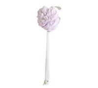 Plastic Back Scrubber for Shower Wall Mount Bath Dual-Sided Long Handle Back Scrubber Can Produce Rich Foam(Lila)