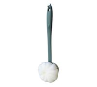 Plastic Back Scrubber for Shower with Curved Long Handle 2 in 1 Body Brush Can Produce Rich Foam for Men Women Elder(Grn)