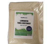 Plastic Backed, Polythene Poly Backed, Laminated Cotton Dust Sheets for Painting & Decorating | Cover Sheets for Furniture | (Economy Poly Backed, 12ft x 9ft - 3.50m x 2.60m) (1xEL129) (3)