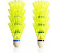 Plastic Badminton Shuttlecock Birdies Set of 10 - Durable Replacement Shuttle Cocks with High Speed Stable Flight, Indoor Outdoor Backyard Softball/Baseball Batting Training Practice Recreational Play