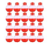 Plastic Ball Float ABS Sea Fishing Float Ring 20pcs Red, for Bait | Lightweight Design, Convenient to Use, for Sea Fishing Bait, Fishing Lover Accessory, Red Finish