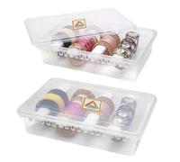 Plastic Bangles Box For Women with Adjustable 4 Rods | Multipurpose Jewellery Storage Boxes & Bangles Organizers For Travel, Chudi, Bracelet, Watches, Jewellery, Bride, Return Gift- Pack of 1