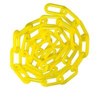 Plastic Barrier Chain Parking Space Barrier Road Plastic Chain, Hazard Chain Link, Black/Red/White/Yellow, 5M/ 8M/ 10M (6mm*10M, Yellow)