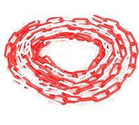 Plastic Barrier Chain, Plastic chain Red And White, Plastic Chain Barrier With 2pcs S Hooks, Warning Chain For Parking, Construction Sites, Driveways Or Borders Of Properties And Gardens(10mm,15m)