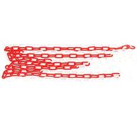 Plastic Barrier Chain, Plastic chain With 2pcs S Hooks, warning chain red and white, Warning Chain For Parking, Construction Sites, Driveways Or Borders Of Properties And Gardens(8mm,10m)