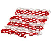Plastic Barrier Chain with S-Hooks for Construction, Parking, and Property Boundaries