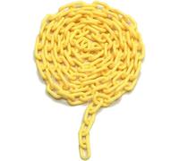 Plastic Barrier Chain with S-Hooks for Parking and Construction Works - Durable Warning Chain for Property Edges
