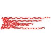 Plastic Barrier Chain with S-Hooks for Parking, Construction, Entrances & Garden Edges - Durable Warning Chain for Property Management and Versatile Safety Solutions