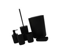 Plastic Bathroom Accessories 6pc Hygienic Toothbrush Cup Trash Can Space Saving Design Bathroom Cabinet Planner Six Part