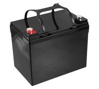 Plastic Battery Box for 12v33ah Storage with External Wiring | Black Modular Casing, Reserved Terminal Positions, Impact Resistant Placement, Cabinet Installation for Projects
