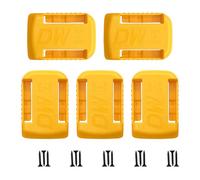 Plastic Battery Holder Compatible with DeWalt 18V Battery, 5 Packs Wall Mount Battery Storage Racks Holders,Battery Accessory Packs for Workshop and Garage