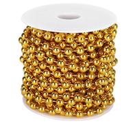 Plastic Bead Garland, golden decorative strand 8mm 10m for Christmas floral DIY craft