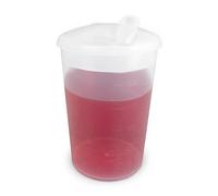 Plastic Beaker with Drinking Lid | Adult Drinking Cup Drinking Cups Elderly Plastic Beakers for Adults Disability Cup Adult Beaker for Elderly Small Spouted Drinking Lid