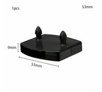 Plastic Bed Slat Holders, 50-Pack, 55×55×17mm Black Fixings for Wooden Plank Retention on Metal/Wooden/Leather Bed Frames, Reliable Thick Plastic, Fit for Standard Tubular Bedsteads(1pcs 53mm)