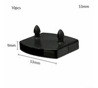Plastic Bed Slat Holders, 50-Pack, 55×55×17mm Black Fixings for Wooden Plank Retention on Metal/Wooden/Leather Bed Frames, Reliable Thick Plastic, Fit for Standard Tubular Bedsteads(10pcs 53mm)