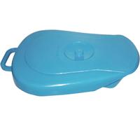 Plastic Bedpan With Lid Aidapt Blue One Size