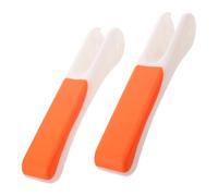Plastic Bedside Commode Arm Pads Pair White 2pcs for Toilet Chair | Universal Fit Installation, 0.50cm Screw Holes, Widened Grip Surface, Gentle Coating, Non-slip Support