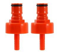 Plastic Beer Carbonation Cap for Homebrew, 2PCS Keg Carbonation Adapter for PET Soda Bottle, Counter Pressure Bottle Filling with Extra Sealing Gasket O-rings