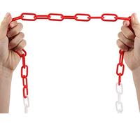 Plastic Ber Chain - 10m Warning Chain for Parking Lots, Construct Sites, Driveways & Proper Bound with 2 - Heavy-Du Safe Fence