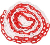 Plastic Ber Chain for Parking Construct Driveways & Garden Borders 50m Length 6mm Diameter Includes 2 S Hoo Safe Warning Chain