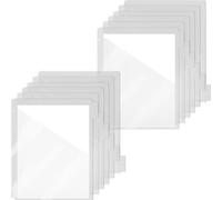 Plastic Binder Dividers with Pockets, 2 Pack of 6 Tab Multicolor Dividers for 3 Ring Binders, Big Insertable Tabs, Works with Sheet Protectors (2PC Transparent)