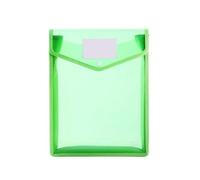 Plastic Binder Wallets A4/A5 Size Waterproof Transparent File Bag Folder Envelope Expansion Wallet Storage with Snap Buckle(1pcs A5 Green)