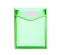 Plastic Binder Wallets Folder Envelope Expansion File Wallet Storage with Snap Buckle and Pocket A4 A5 Size Waterproof Transparent(A5 Green)