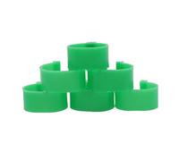 Plastic Bird Leg Bands Rings, 100 Pcs No Words Multicolor Poultry Foot Rings 16mm Inner Diameter(Green)