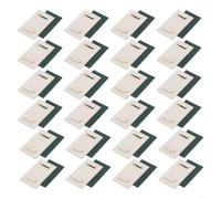 Plastic Blind Fixing Brackets 24pcs No Drill | Easy install no drilling, strong self-adhesive backing, fits living room for windows, 24pcs value pack, white finish