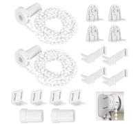 Plastic Blind Repair Kit,2 PCS Roller Blind Repair Kit Child Safe Spares & No Drill Fittings with Beaded Chain Replacement Brackets & Mechanism Parts for Blackout Roller Blinds Accessories