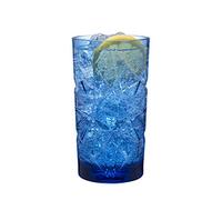 Plastic Blue Cocktail Tumbler Hiball Glasses, 15.9oz - Unbreakable Premium Plastic Glasses (Pack of 2)