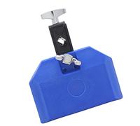 Plastic Blue Cowbell with Yellow Hammer Drum - High Pitched Good Tone, Easy Installation for Percussion & Cow Bell Holder