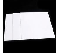 Plastic Board 10pcs PVC Boards for DIY Hand-made Scenes, White/Black Polyvinyl Chloride Plates, Plastic Sheet Thick 0.2/0.3/0.8/1mm(White,0.5x200x200mm)