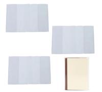 Plastic Book Cover,A5 Notebook Cover Set+Clear PVC Protective Sleeve+Durable Flexible Material+3 Pack+5-7/8"x8-1/4+Office Home Use