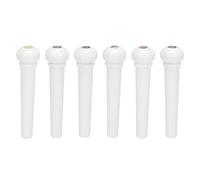 Plastic Bridge Pins - 6 Pcs High - Quality Replacement for Enhanced Sound Clarity and Dynamics in Acoustic & Classical Guitars and Ukuleles