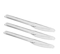 PLASTIC BRO - Re-useable Plastic Knives Set Of 100 - Dishwasher Safe and Re-usable Heavy Duty Plastic Knives for Parties and Basic Everyday Tableware