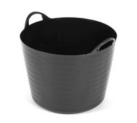 Plastic Bucket 40 Litres - Black Flexi Tub by Strata