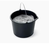 Plastic Bucket Black Heavy Duty Standard Builders Equestrian Plastic Storage Bucket With Strong Handle & Spout for Food Storage, Garden, Cleaning, Kitchen- Versatile - Colourful - Black 12L (2)