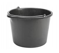 Plastic Bucket Black Heavy Duty Standard Builders Equestrian Plastic Storage Bucket With Strong Handle & Spout for Food Storage, Garden, Cleaning, Kitchen- Versatile - Colourful - Black 20L (5)