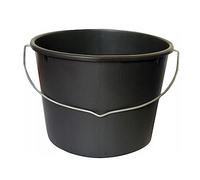 Plastic Bucket Black Heavy Duty Standard Builders Equestrian Plastic Storage Bucket With Strong Handle & Spout for Food Storage, Garden, Cleaning, Kitchen- Versatile - Colourful - Black 5L (50)