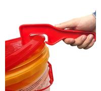 Plastic Bucket Opener Lid Pail Tool Red Ergonomic Handle for Garage Home Shop Use Easy Open Beer Paint Containers Without Damage