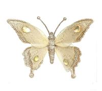 Plastic Butterfly Decoration 16.5cm Gold Silver Red(Golden)