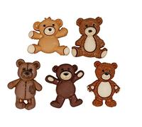 Plastic Buttons, Measures 25 mm, Teddy Bears, 5UD