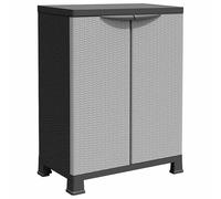 Plastic Cabinet Rattan Design Home Storage Locker Cabinet 92/171.5 cm vidaXL