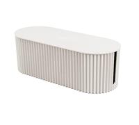 Plastic Cable Management Box, Multifunctional Northern Europe Wire Cable Storage Case Cord Organizer Box Hide Charger Adapter for Home Offices (white)
